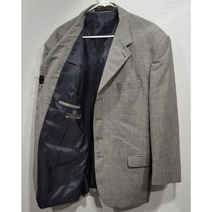 Giorgio‎ Cosani 46R Mens Wool Sport Coat Blazer Suit Jacket 4 Button Gray